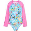 BlueY Costume Piscina Bambina Costumi da Bagno Bambini Piccoli o Completo Monopezzo o Rash Guard per Piscina Spiaggia Idee Regalo (2-3 Anni, Rosa/Blu)