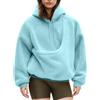 Generic 2026 Felpa con Cappuccio Donna con Grande Tasca Maniche Lunghe con Tasca Canguro Casual per Piccoli Animali, Felpa Canguro Cane Gatto Porta Animali Trasportino Pochette, Blu cielo., S
