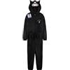 Hello Kitty Sanrio Kuromi Tuta Intera Bambina con Cappuccio, Anime Accogliente Abbigliamento da Casa, Kawaii Pigiama Intero (11-12 Anni, Nero Kuromi)