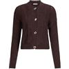 Liu Jo Cardigan in Misto Lana con Bottoni Gioiello | 5BLDAMF5423MS040 X0385 Marrone