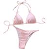 Falainetee - Costume da Bagno Scozzese da Donna con Triangolo Senza Schienale