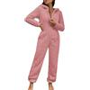 Generico Tuta Pigiama Intera in Pile Donna Comodo Manica Lunga Pigiamone Intero in Pile Tuta Monopezzo Inverno con Cappuccio Curvy Tuta da Notte Sherpa Set Pigiami Lunghi Sleepwear per Tutte Adatta
