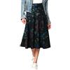 Xmiral Gonna con Stampa Moda Donna Tasca Elastica in Vita Gonna Lunga a Forma di Gonna Lunga Gonne A Fantasia