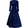 Cocila 2026 Vestito Rosso Velluto Donna Estivo Ampio Vestiti Stile Hippie Abiti Midi Cotone Vestitino Ragazza per Discoteca