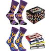 Rainbow Socks - Donna Uomo Jazz Musica Divertenti Calze - 2 Paia - Strumenti Musicali Occhiali da Sole - Tamaño UE 36-40