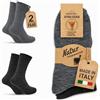 MOUNTREX® Calzini in alpaca, calzini di lana per donne e uomini - Calzini invernali, Calzini caldi da casa, Calzini termici - Spessi - 2 paia, 43-46