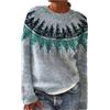 Generico Maglione Donna Invernale Dolcevita Donna Oversize Cashmere Tops Lana Curvy Morbido Maglioncini Lurex Montagna Scollo a V Golf Pesante Maglie Elegante Sweater Abbigliamento 2#Argento L