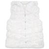 QUEEN HELENA Pellicciotto Smanicato Caldo Giacca Invernale Casual Elegante Donna PLC03-1 (IT, Testo, Taglia unica, Regular, Regular, Standard, Bianco)