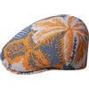 Kangol Coppola Anemone 504 Donna/Uomo - Cappello Piatto con Visiera Primavera/Estate Estate - S (54-55 cm) Blu-Arancia