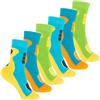 Footstar - Calzini termici per bambini da esterno (6 paia) Calzini invernali colorati in spugna, giallo., 31-34