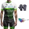 HECLOK Completo Ciclismo Uomo - Maglia Manica Corta + Pantaloncini con Fondello - Abbigliamento Bici Strada e MTB - Tessuto Traspirante e Anti-Sudore - 4 Pezzi per Estate (Set-5,x_l)