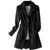 Generico Cappottino Invernale Donna - Primavera Stile Britannico Trench Coat Maniche Lunghe Con Cintura Trenchcoat Lungo Ampio Mezze Stagioni Giacca Capispalla Risvolto Elegante Casual Cappotto Cardigan