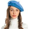 ZLYC Berretto da Donna in Stile Francese, Classico, Lana, Viola/Blu, Taglia Unica
