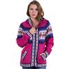 Gamboa Alpaca Cardigan Lana Donna Invernale Elegante Cappuccio Manica Lunga Cappotto con Zip Scollo a V