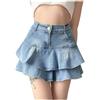 RUITOTP Gonna in Denim Y2K Gonna da Donna Minigonna A Vita Alta Gonna Estiva Gonna A Trapezio Gonne Corte in Jeans Moda Casual