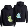 Micaxili Felpa Queen e King Coppia Felpa con Cappuccio Manica Lunga per Marito Moglie Fidanzati Pullover San Valentino Regalo 1 Pezzo(BK-Men-LVLONG-M)
