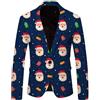 Duohropke Giacche di Natale da uomo brutte Xmas Sweater Blazer egulary taglio 3D stampa Natale giacca con motivo