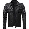 NaLatia Giacca Pelle Uomo, Elegante Vintage Giacche in Pelle, Invernale Casuale Sottile Slim Fit Giubbino in Ecopelle, Primaverile Bomber Corto Alla Moda Giubbotto