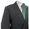 Generico Abito Sartoriale Uomo Doppio Petto in Fresco Lana Tasmania 150 Superextrafine, Slim Fit, Colori Assortiti, Taglie 46-58 (IT, Numero, 48, Regular, Regular, 7, Nero) Primavera Estate