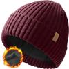 FURTALK Beanie Hat Uomini Donne Cappelli Invernali Foderati in Pile Cappello Termico Caldo Cappello a Maglia Cuffed Beanie Unisex Plain Skull cap