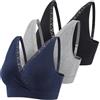 HIHOSSI Reggiseno in Pizzo Regolabile in Cotone - Reggiseno Premaman per Allattamento, Giorno e Notte