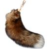 URTERYSER Portachiavi con ciondolo a forma di coda di animale, portachiavi con ciondolo per borse, E Volpe del Sole, 30.00 * 20.00 * 13.00CM