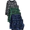 NEXT Ragazzo Confezione da 3 Pigiami a Maniche Lunghe Grey/Blue/Green Camouflage 10 Anni