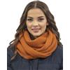 Vivisence Invernale Scaldacollo Classico da Donna in Filato Caldo Design con Toppa in Ecopelle Perfetto per Le Giornate Invernali E Le attività All'aperto