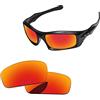 PapaViva - Lenti di ricambio per Oakley Monster Pup, Pro+ Fire Red Polarizzato, Taglia unica