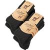 CAOZITOU 4 Paia di Calzini di Alpaca per Uomini e Signore, Spessi e Caldi in Lana, Termici Invernali Fluffy (IT, Testo, L, Regular, Regular, Schwarz)