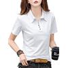 New front Polo Maniche Corte Donna Polo T Shirt Donna Manica Corta da Donna Maglietta Estiva da Donna Maglietta Polo Donna vestibilità Classica Donna Cotone Confortevole e Traspirante