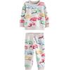 NEXT Ragazzo Pigiama Comodo in Pile Cath Kidson Red/Ecru White Cars 2 Anni-3 Anni