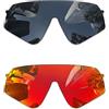 Combine8 Ploarized - Lenti di ricambio per occhiali da sole Oakley Sutro Lite Sweep OO9465, Nero + rosso fuoco, 139 Millimeters