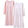 BANGSAUR Camicie da notte da bambina in cotone con stampa a cuore, confezione da 2 3-15 anni, Maniche lunghe., 8-9 Anni