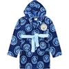 MANCHESTER CITY Accappatoio ufficiale F.C., in pile, con cappuccio, per bambini, Blu, 6-7 Years