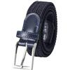Lindenmann textile braided belt men, jeans belt men 35 mm wide, belt men, textile belt blue, Farbe/Color:blu, Size US/EU:Bundweite 120 cm Gesamtlänge 135 cm W 47.5 XXL