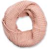 styleBREAKER Sciarpa ad anello in maglia fine a motivo a coste,Rosa antico