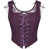 SCARLET DARKNESS Corsetto rinascimentale da donna, vintage, con lacci