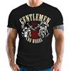 Gasoline Bandit Maglietta da uomo per motociclisti e motociclisti: Gentlemen No Words
