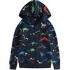 Generisch Maglia a maniche lunghe 74 per adolescenti, ragazzi, bambini, felpa leggera con cappuccio con cerniera, felpa a maniche lunghe con dinosauro, per bambini dai 3 ai 12 anni con cappuccio a maniche corte