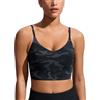 CRZ YOGA Scollo a V Longline Top Bikini | Imbottito, Coppa A-D, Taglio Corto, Spalline Regolabili Sottili, Nuoto, Costume da Bagno per Donna
