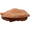 Generic Pakol Chitrali Cap - Afghani Pakol Hat - Cappello Pakul fatto a mano 100% lana, Marrone Nocciola, Large