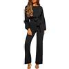 Yekdmxop Tuta Intera Donna Elegante Tute Donna Eleganti Da Cerimonia Maniche Lunghe Jumpsuit Donna Curvy Pantaloni Sexy Taglie Forti Completo Donna Overall Playsuit Monopezzi a Gamba Larga Country Concert
