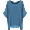 Van Der Rich ® - Camicia in Chiffon Foderato all'Interno - Dnna (Jeans, M-L)