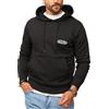 JACK & JONES Felpa con cappuccio da uomo, con cappuccio, con logo, Nero , XL