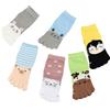 Chenflying 6 paia di calzini per bambini in cotone con cinque dita dei cartoni animati calzini alla caviglia traspiranti per ragazzi ragazze, Multicolore, 3-7 anni
