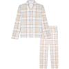 YAMAMAY - Pigiama Aperto Lungo Donna Multicolore Tartan Poliestere Pile