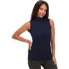 JADEA 2 Pezzi Maglia Lupetto Donna 4058 Smanicato in Cotone Elasticizzato, Blu, M