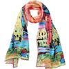 JWSilk Sciarpa lunga in seta Charmeuse Stampa artistica classica, Case a Monaco Di Baviera By Kandinsky, 63 x 17