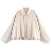 Modaworld Giacca Bomber Donna in Ecopelle Morbida Giacca con Bavero Taglie Forti Maniche Lunghe Giacche con Chiusura a Zip Streetwear Outwear Autunnale